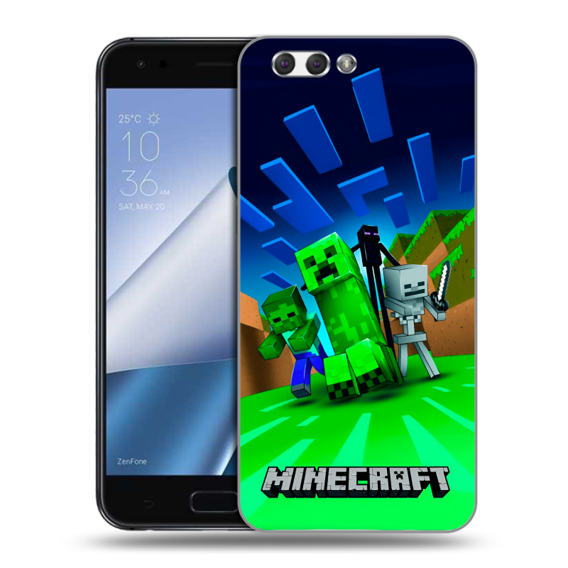 Пластиковый чехол на ASUS ZenFone 4 ZE554KL с принтом Майнкрафт Пластиковый чехол на ASUS ZenFone 4 ZE554KL с принтом Майнкрафт
