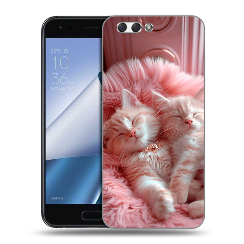 Силиконовый чехол на ASUS ZenFone 4 ZE554KL с принтом котята котики Силиконовый чехол на ASUS ZenFone 4 ZE554KL с принтом котята котики