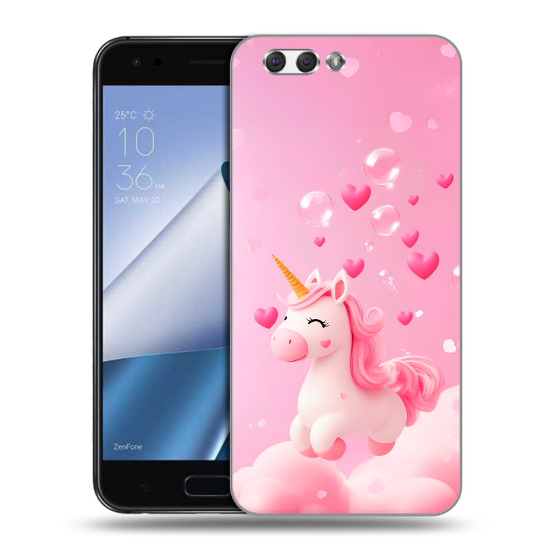 Пластиковый чехол на ASUS ZenFone 4 ZE554KL с принтом Единорог Пластиковый чехол на ASUS ZenFone 4 ZE554KL с принтом Единорог