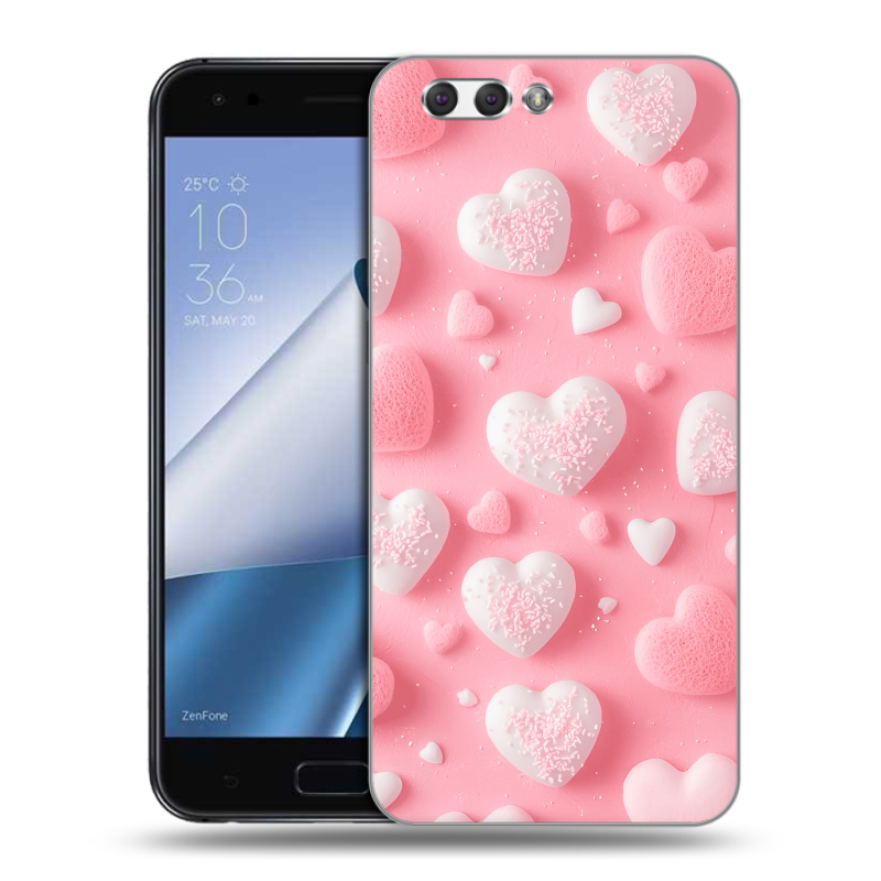 Пластиковый чехол на ASUS ZenFone 4 ZE554KL с принтом Сердечки Пластиковый чехол на ASUS ZenFone 4 ZE554KL с принтом Сердечки