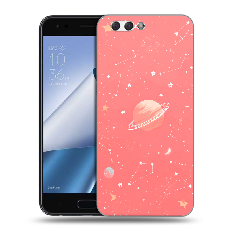 Пластиковый чехол на ASUS ZenFone 4 ZE554KL с принтом Розовый космос Пластиковый чехол на ASUS ZenFone 4 ZE554KL с принтом Розовый космос