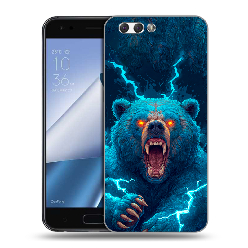Силиконовый чехол на ASUS ZenFone 4 ZE554KL с принтом Медведь Силиконовый чехол на ASUS ZenFone 4 ZE554KL с принтом Медведь