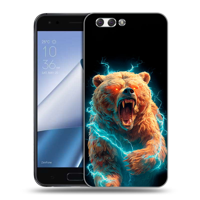 Силиконовый чехол на ASUS ZenFone 4 ZE554KL с принтом Медведь Силиконовый чехол на ASUS ZenFone 4 ZE554KL с принтом Медведь