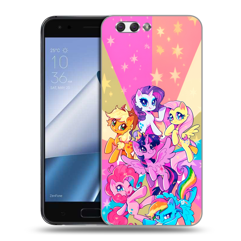 Силиконовый чехол на ASUS ZenFone 4 ZE554KL с принтом My little pony Дружба чудо Силиконовый чехол на ASUS ZenFone 4 ZE554KL с принтом My little pony Дружба чудо