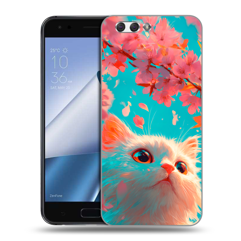 Силиконовый чехол на ASUS ZenFone 4 ZE554KL с принтом Красивый кот Силиконовый чехол на ASUS ZenFone 4 ZE554KL с принтом Красивый кот