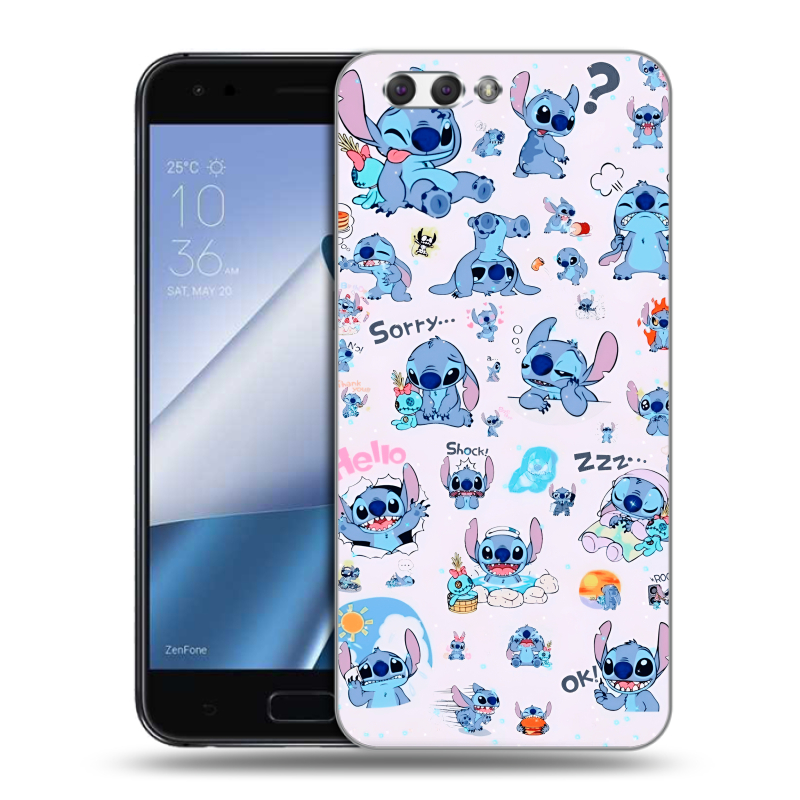 Силиконовый чехол на ASUS ZenFone 4 ZE554KL с принтом Лило и Стич Силиконовый чехол на ASUS ZenFone 4 ZE554KL с принтом Лило и Стич