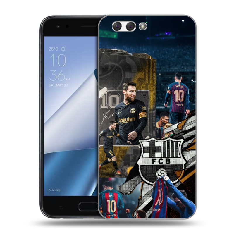 Силиконовый чехол на ASUS ZenFone 4 ZE554KL с принтом Messi Barcelona Силиконовый чехол на ASUS ZenFone 4 ZE554KL с принтом Messi Barcelona