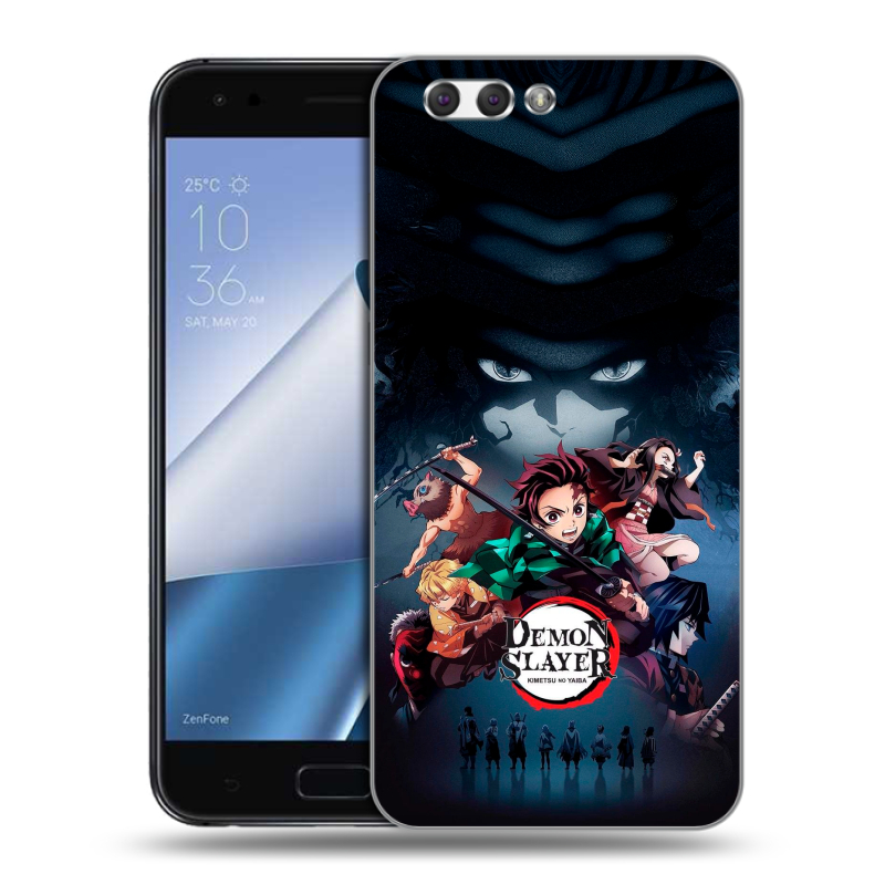 Пластиковый чехол на ASUS ZenFone 4 ZE554KL с принтом Demon Slayer Клинок рассекающий демонов Пластиковый чехол на ASUS ZenFone 4 ZE554KL с принтом Demon Slayer Клинок рассекающий демонов