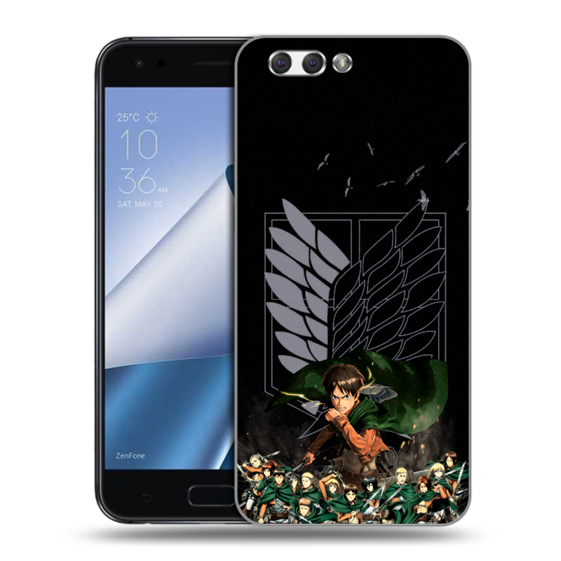 Пластиковый чехол на ASUS ZenFone 4 ZE554KL с принтом Атака титанов Пластиковый чехол на ASUS ZenFone 4 ZE554KL с принтом Атака титанов