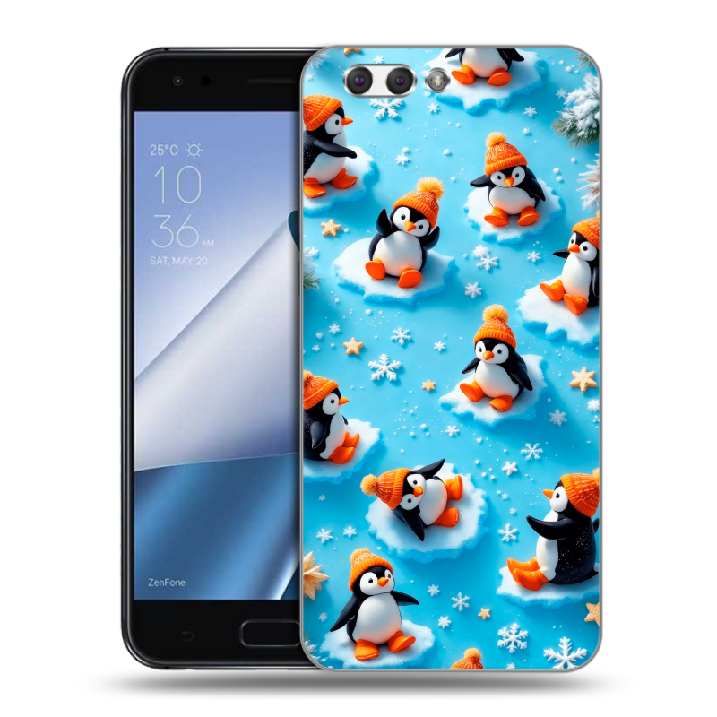 Пластиковый чехол на ASUS ZenFone 4 ZE554KL с принтом Новый год Пластиковый чехол на ASUS ZenFone 4 ZE554KL с принтом Новый год