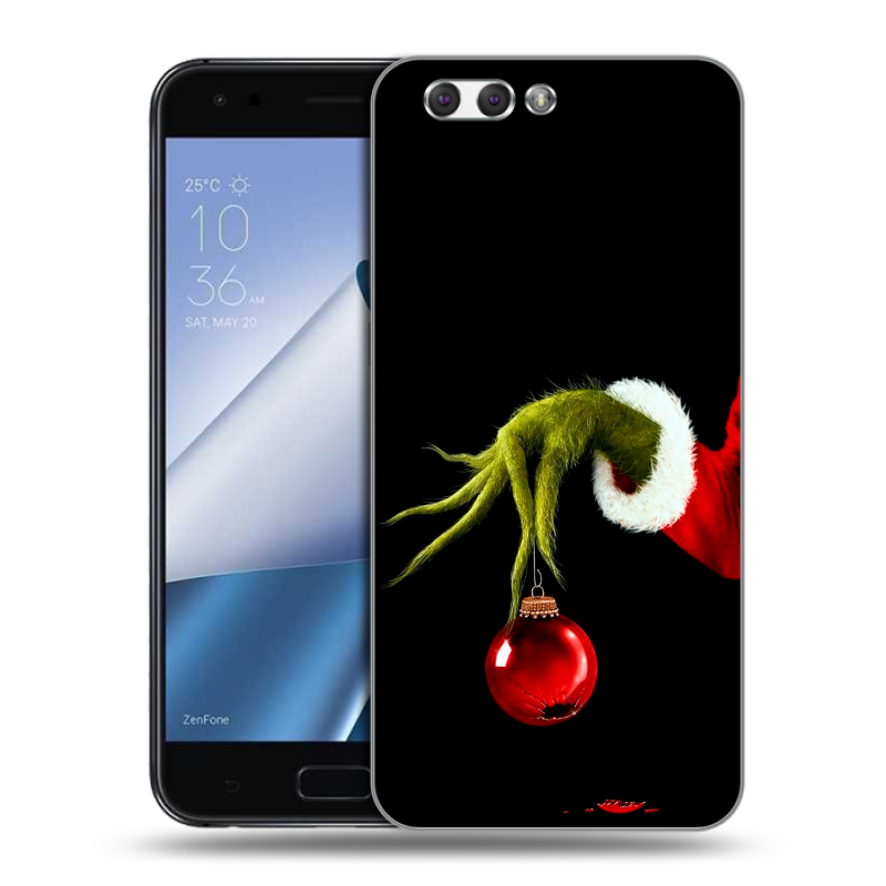 Пластиковый чехол на ASUS ZenFone 4 ZE554KL с принтом Новый год Гринч Пластиковый чехол на ASUS ZenFone 4 ZE554KL с принтом Новый год Гринч