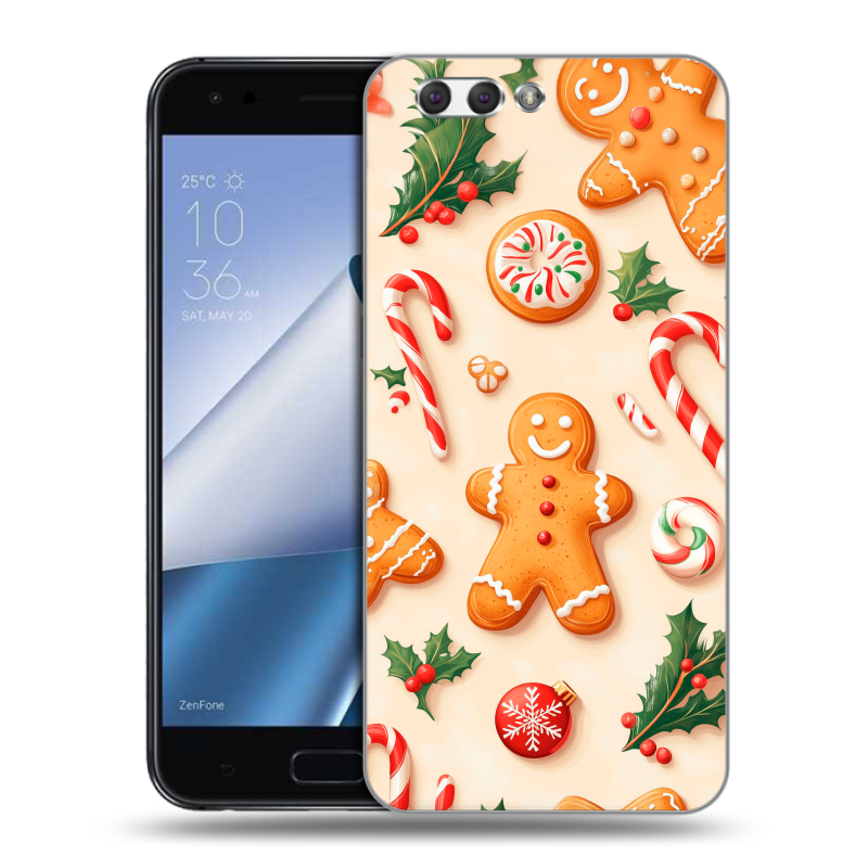Силиконовый чехол на ASUS ZenFone 4 ZE554KL с принтом Новый год Силиконовый чехол на ASUS ZenFone 4 ZE554KL с принтом Новый год