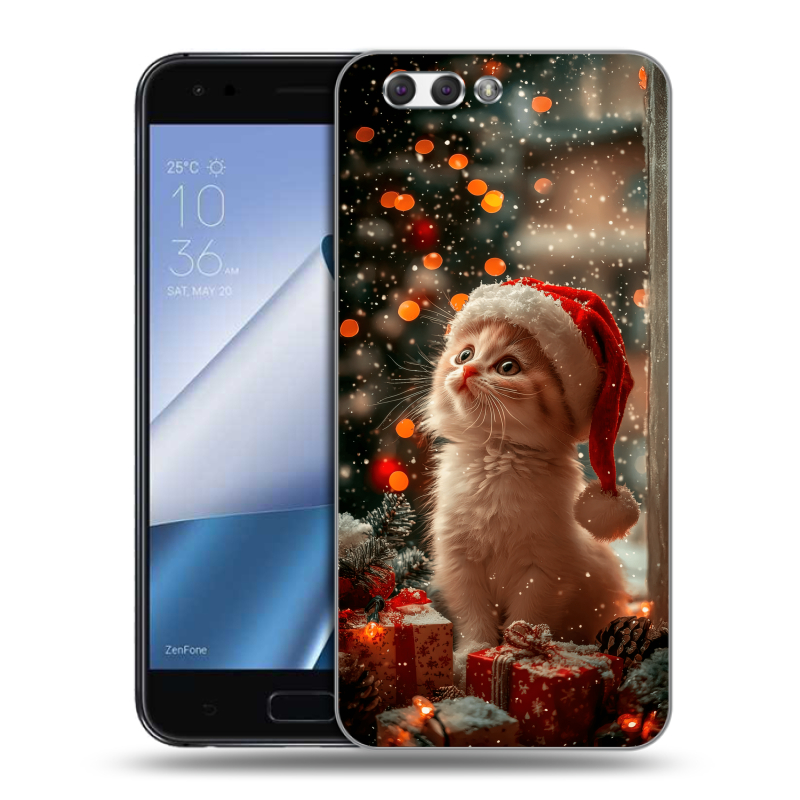 Силиконовый чехол на ASUS ZenFone 4 ZE554KL с принтом Новый год Силиконовый чехол на ASUS ZenFone 4 ZE554KL с принтом Новый год