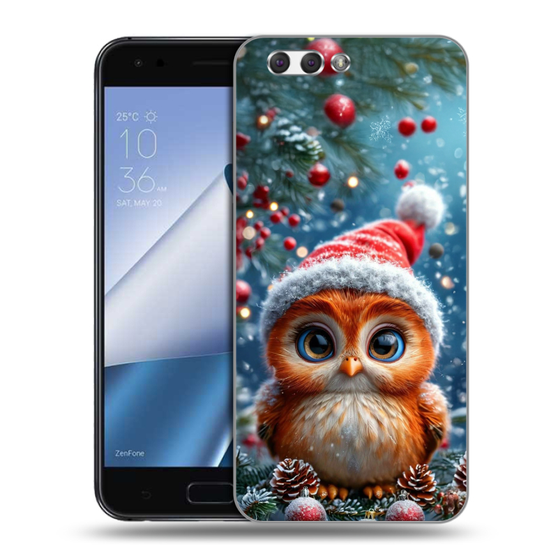 Силиконовый чехол на ASUS ZenFone 4 ZE554KL с принтом Новый год Силиконовый чехол на ASUS ZenFone 4 ZE554KL с принтом Новый год