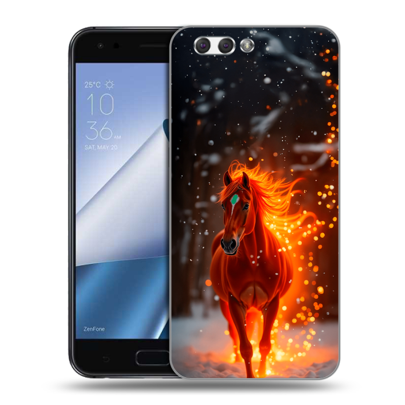 Силиконовый чехол на ASUS ZenFone 4 ZE554KL с принтом Новый год Силиконовый чехол на ASUS ZenFone 4 ZE554KL с принтом Новый год