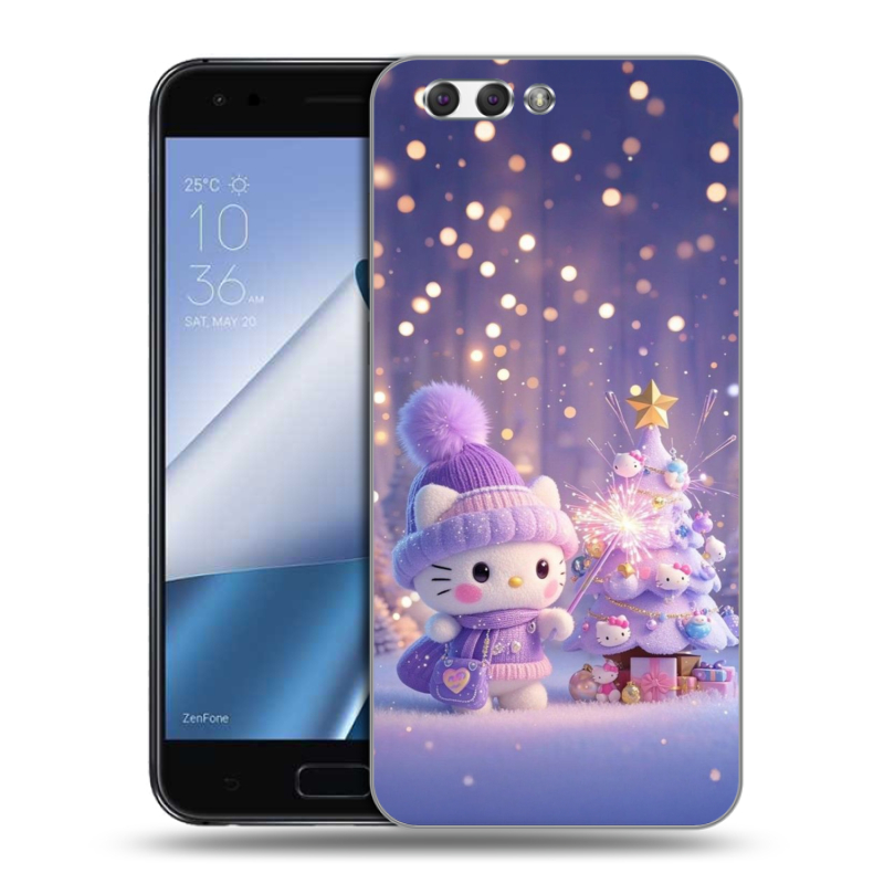 Силиконовый чехол на ASUS ZenFone 4 ZE554KL с принтом Новый год Силиконовый чехол на ASUS ZenFone 4 ZE554KL с принтом Новый год