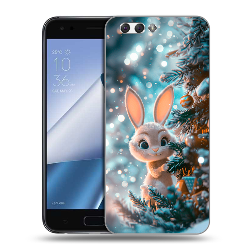 Силиконовый чехол на ASUS ZenFone 4 ZE554KL с принтом Новый год Силиконовый чехол на ASUS ZenFone 4 ZE554KL с принтом Новый год