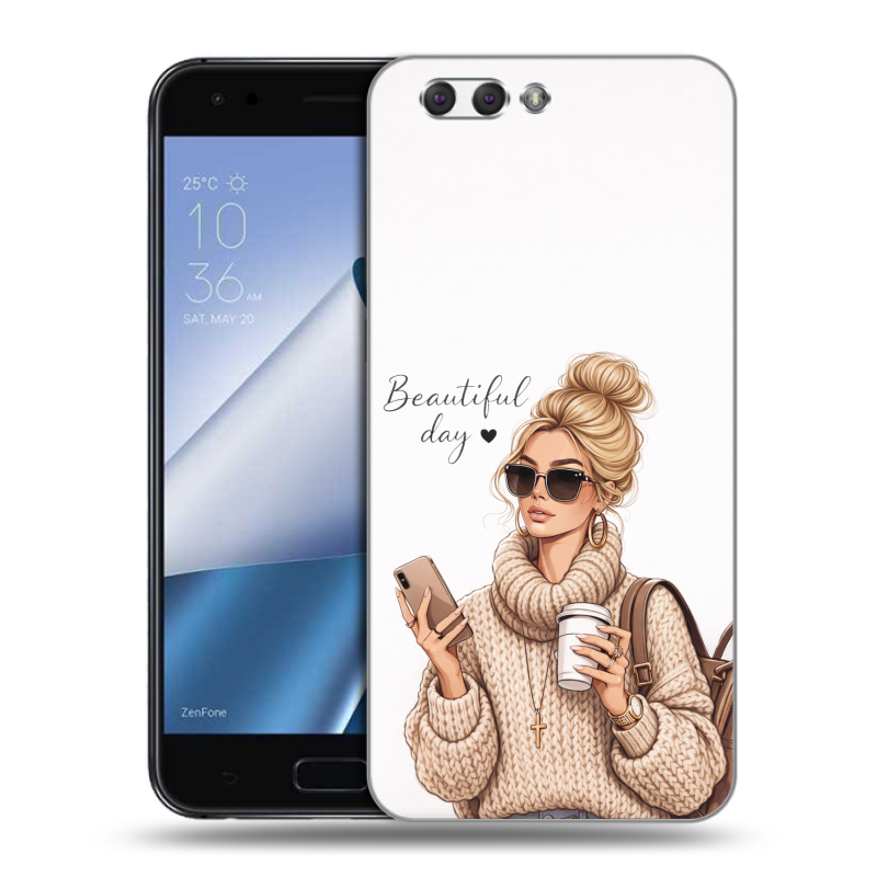 Силиконовый чехол на ASUS ZenFone 4 ZE554KL с принтом женский Силиконовый чехол на ASUS ZenFone 4 ZE554KL с принтом женский