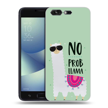 Силиконовый чехол на ASUS ZenFone 4 Pro с принтом Лама Силиконовый чехол на ASUS ZenFone 4 Pro с принтом Лама