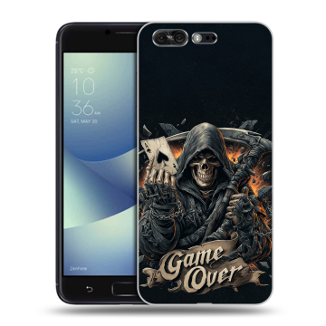 Силиконовый чехол на ASUS ZenFone 4 Pro с принтом Скелет карты