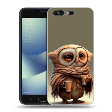 Силиконовый чехол на ASUS ZenFone 4 Pro с принтом Сова Силиконовый чехол на ASUS ZenFone 4 Pro с принтом Сова