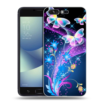 Силиконовый чехол на ASUS ZenFone 4 Pro с принтом Бабочки Силиконовый чехол на ASUS ZenFone 4 Pro с принтом Бабочки
