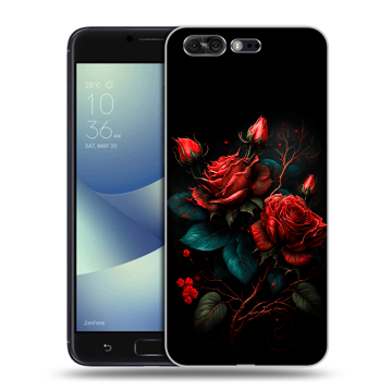 Силиконовый чехол на ASUS ZenFone 4 Pro с принтом Розы красные Силиконовый чехол на ASUS ZenFone 4 Pro с принтом Розы красные