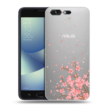 Силиконовый чехол на ASUS ZenFone 4 Pro с принтом Ветка сакуры