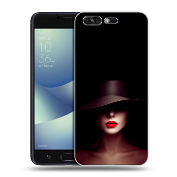Силиконовый чехол на ASUS ZenFone 4 Pro с принтом Девушка в шляпе