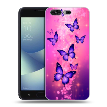 Силиконовый чехол на ASUS ZenFone 4 Pro с принтом Бабочки Силиконовый чехол на ASUS ZenFone 4 Pro с принтом Бабочки