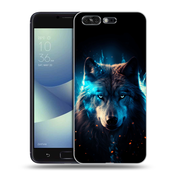 Силиконовый чехол на ASUS ZenFone 4 Pro с принтом Волк ночной