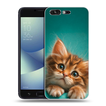 Силиконовый чехол на ASUS ZenFone 4 Pro с принтом котенок Силиконовый чехол на ASUS ZenFone 4 Pro с принтом котенок