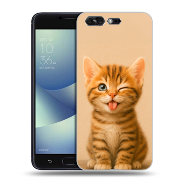 Силиконовый чехол на ASUS ZenFone 4 Pro с принтом котенок