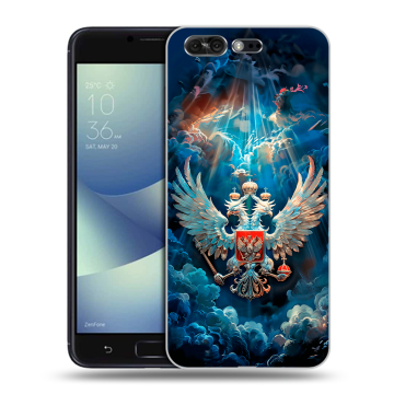 Силиконовый чехол на ASUS ZenFone 4 Pro с принтом Герб флаг России