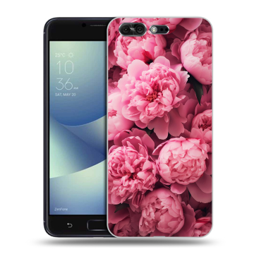 Силиконовый чехол на ASUS ZenFone 4 Pro с принтом цветы пионы