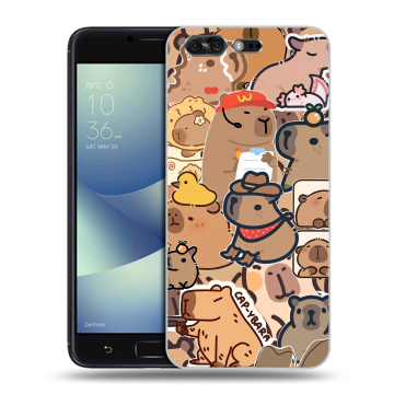 Силиконовый чехол на ASUS ZenFone 4 Pro с принтом капибара