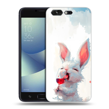 Силиконовый чехол на ASUS ZenFone 4 Pro с принтом кролик зайчик