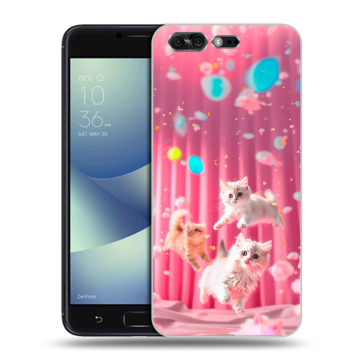 Силиконовый чехол на ASUS ZenFone 4 Pro с принтом милые котики