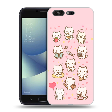 Силиконовый чехол на ASUS ZenFone 4 Pro с принтом Hello Kitty Хелоу Кити