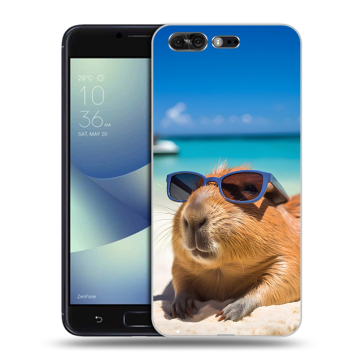 Силиконовый чехол на ASUS ZenFone 4 Pro с принтом Капибара Силиконовый чехол на ASUS ZenFone 4 Pro с принтом Капибара