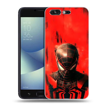 Силиконовый чехол на ASUS ZenFone 4 Pro с принтом человек паук spiderman Силиконовый чехол на ASUS ZenFone 4 Pro с принтом человек паук spiderman