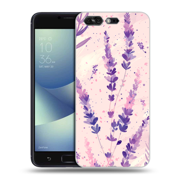 Силиконовый чехол на ASUS ZenFone 4 Pro с принтом цветы лаванда Силиконовый чехол на ASUS ZenFone 4 Pro с принтом цветы лаванда