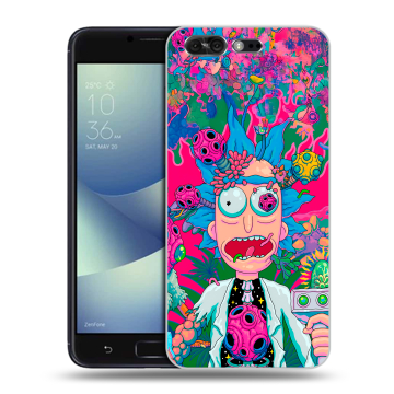 Силиконовый чехол на ASUS ZenFone 4 Pro с принтом Рик и Морти Rick Morty