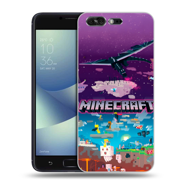 Силиконовый чехол на ASUS ZenFone 4 Pro с принтом Майнкрафт Minecraft