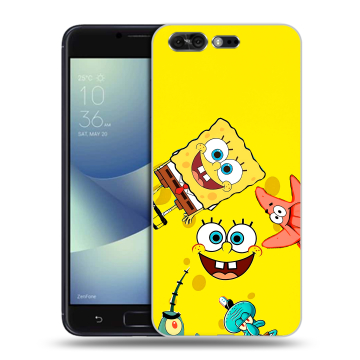 Силиконовый чехол на ASUS ZenFone 4 Pro с принтом Спанч боб Спанчбоб