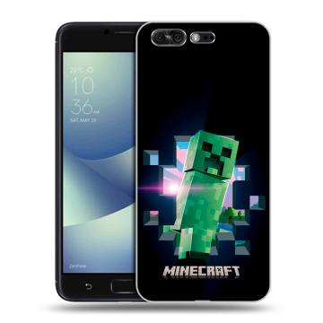 Силиконовый чехол на ASUS ZenFone 4 Pro с принтом Майнкрафт Minecraft