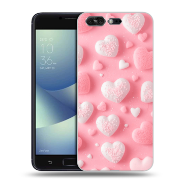 Силиконовый чехол на ASUS ZenFone 4 Pro с принтом Сердечки Силиконовый чехол на ASUS ZenFone 4 Pro с принтом Сердечки