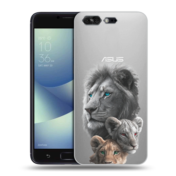 Силиконовый чехол на ASUS ZenFone 4 Pro с принтом Львы