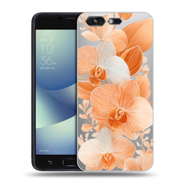 Силиконовый чехол на ASUS ZenFone 4 Pro с принтом Бежевые цветы