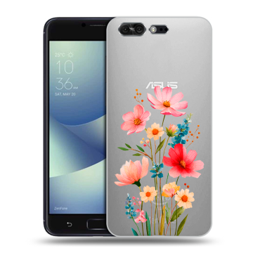 Силиконовый чехол на ASUS ZenFone 4 Pro с принтом Цветы